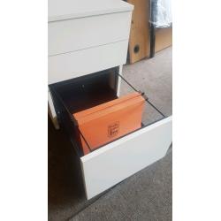 White Wood Effect 3 Drawer Office under desk Pedestal