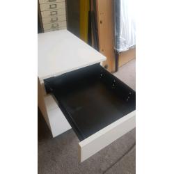 White Wood Effect 3 Drawer Office under desk Pedestal