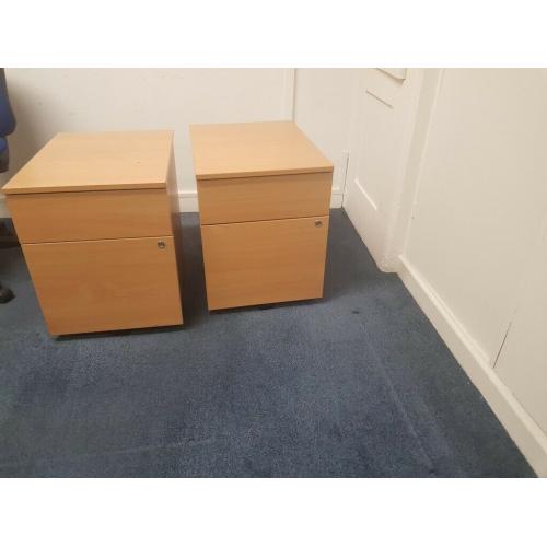 Wooden finish office drawer pedestals ?25 each NO OFFER