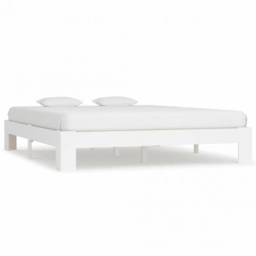Bed Frame White Solid Pine Wood 180x200 cm 6FT Super King-283297