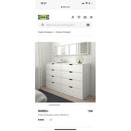 Ikea Nordli Chest of Drawers
