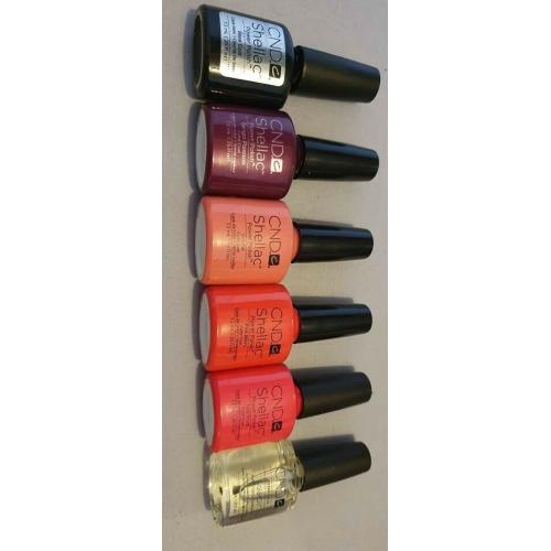 Uv nail lamp with gel polishes including CND shellac
