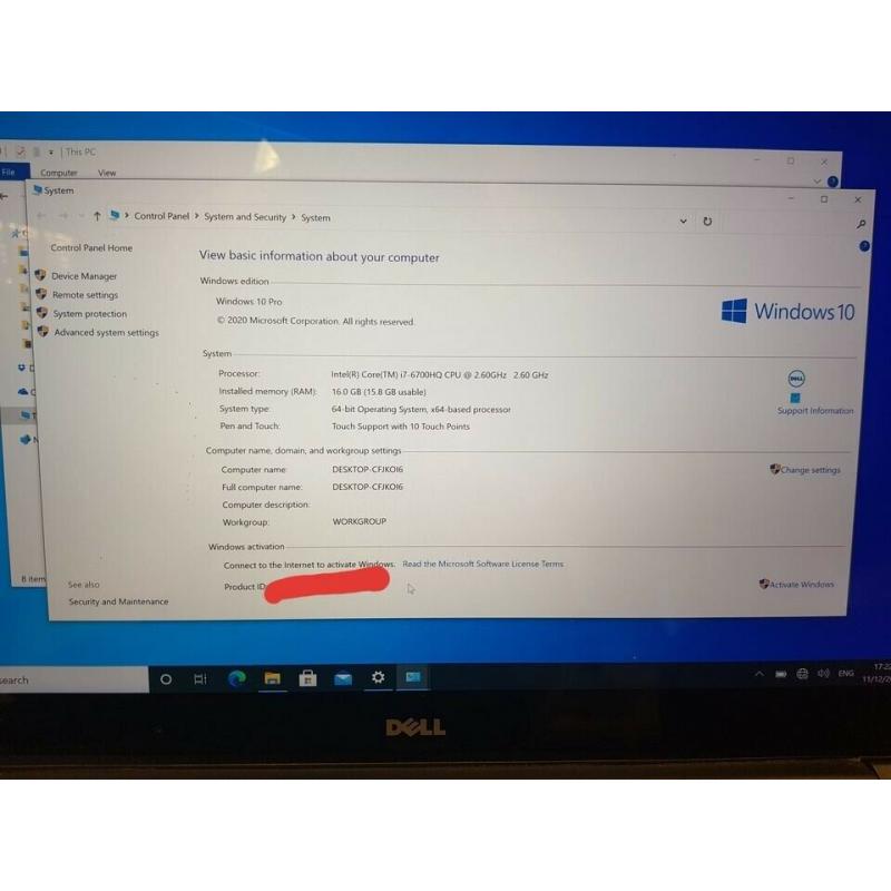 DELL XPS 15 9550 15.6" 4K TOUCHSCREEN (1TB, Intel Core i7 6th Gen, 16GB Ram)