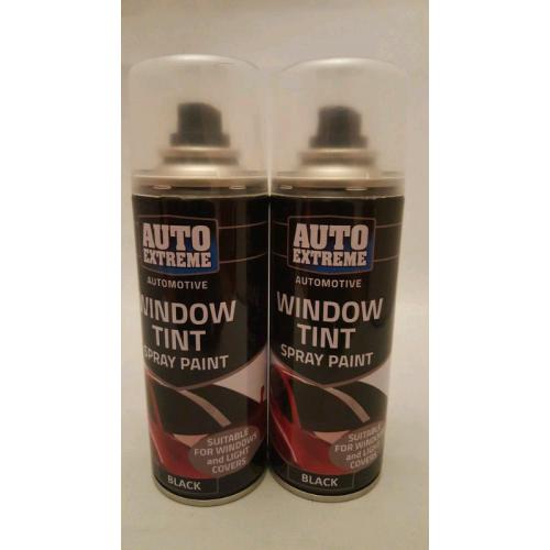 Auto Extreme Car Lights Glass Body Spray Paint Tint Black 2x 200ml
