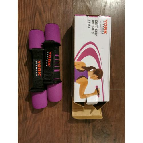 York soft grip weights 2x1kg