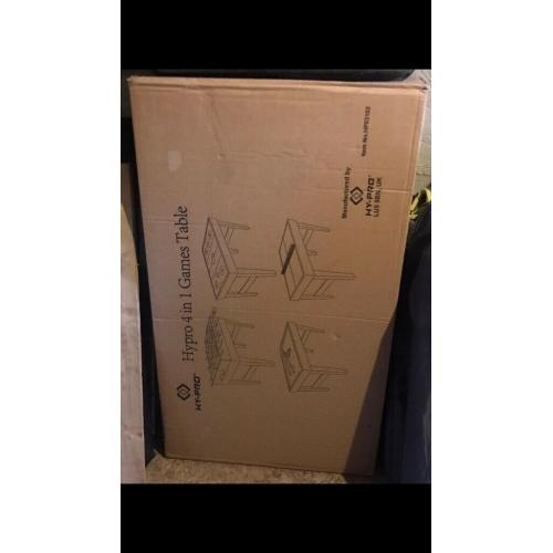 Hypro 4 in 1 games table - brand new, still in its box!