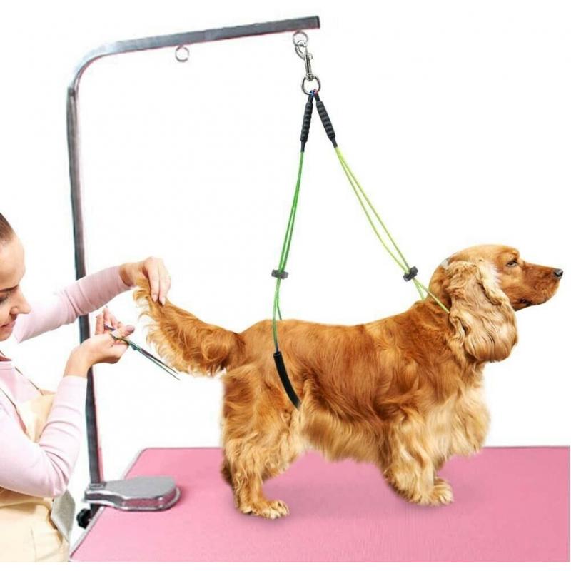 Pet grooming table and adjustable rope