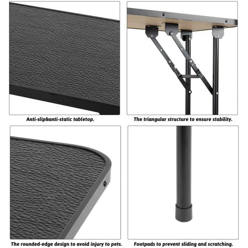 Pet grooming table and adjustable rope