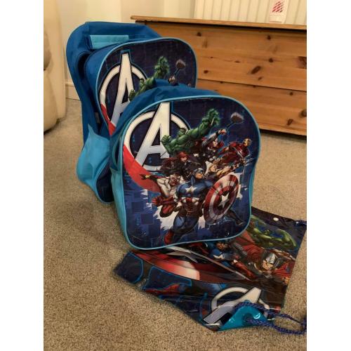 Boys avengers backpack set