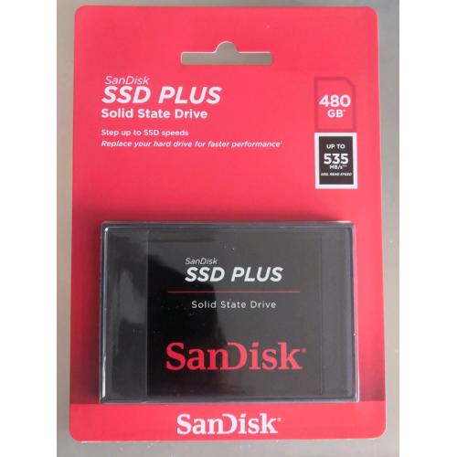 SanDisk 2.5" SSD (SOLD STATE DRIVE) PLUS 480GB BRAND NEW IN BOX
