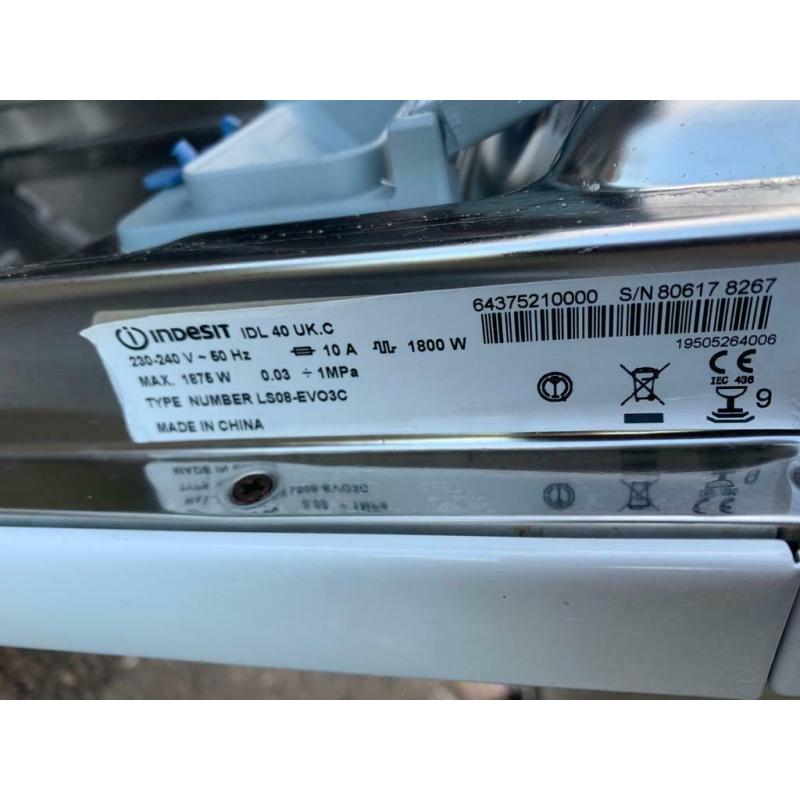 Indesit Dishwasher Slimline 50cm