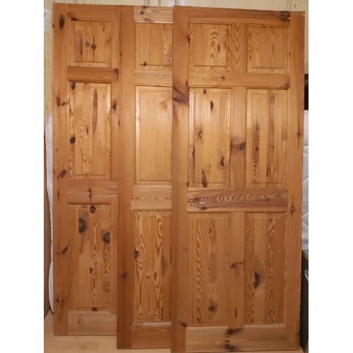 6 panel solid pine doors x3