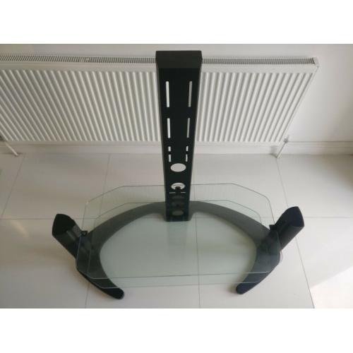 Two Tier Glass TV Stand with Wall Mount Bracket