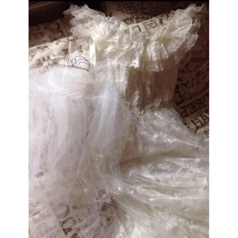 Wedding dress an vail