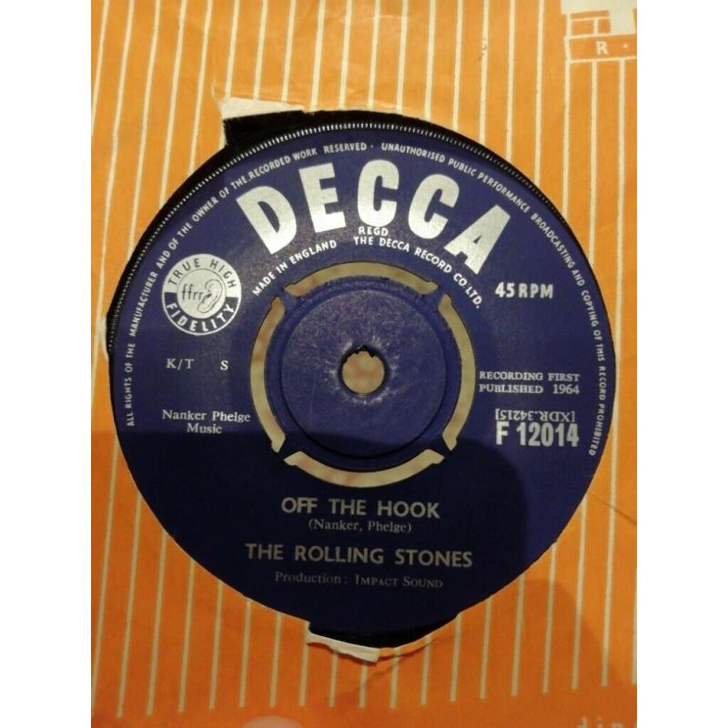 Little Red Rooster/Off The Hook - Rolling Stones 7" single (Decca 1964 F 12014)