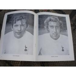 SPURS RARE PROGRAMME - BOURNEMOUTH v TOTTENHAM - PRE-SEASON FRIENDLY MATCH PROGRAMME - 29/7/72