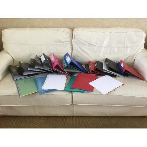 Assorted Lever Arch Files, Folders, Dividers and Wallets